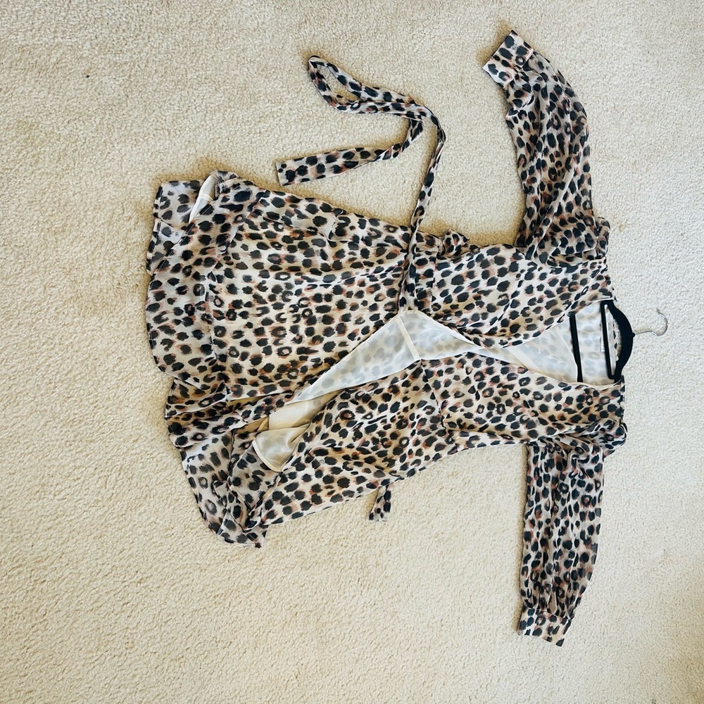 Mango Leopard Print Mini Dress - Picture 10 of 11